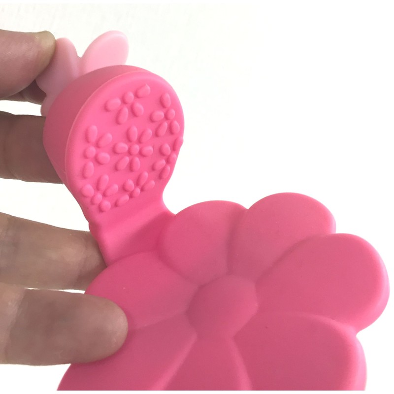 Richell Pekka Flower Half Mittens Pink