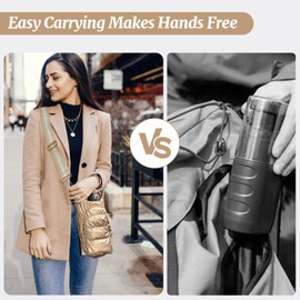 HYPINZI Water Bottle Holder with Strap Quilted Crossbody HydroBag Stylish Puffer Waterbottle Purses Water Bottle Sling Bag Water Bottle Accessories for Gifts Outdoor Travel Walking Hiking Camping