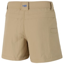 BASSDASH Youth 5" Fishing Shorts UPF 50+ Water Resistant Quick Dry Boys Girls Hiking Cargo Shorts with Pockets FP03Y Khaki