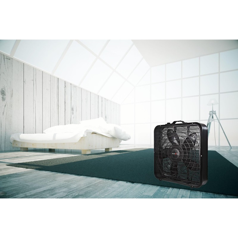 EUROSTAR 20" Box Fan, Black