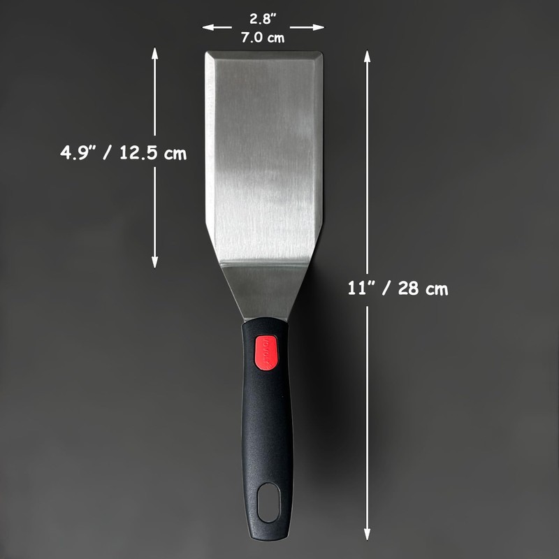 Professional Metal Spatula for Cast Iron Skillets and Flat Top