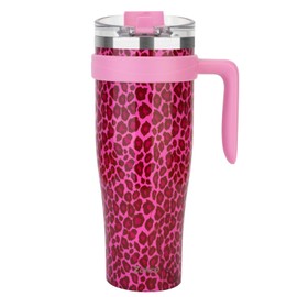 Zukro 50 oz Tumbler with Handle and Flip Straw, Leakproof Large Insulated Stainless Steel Cup with Sip/Straw 2-in-1 Lid Fit in Cupholder, No Sweat, Dishwasher Safe, Keeps Drinks Cold 30 Hrs