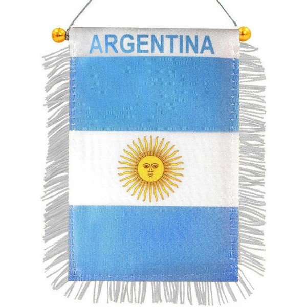 Generic 4 x 6 Inch Argentina Flag Mini Banner -