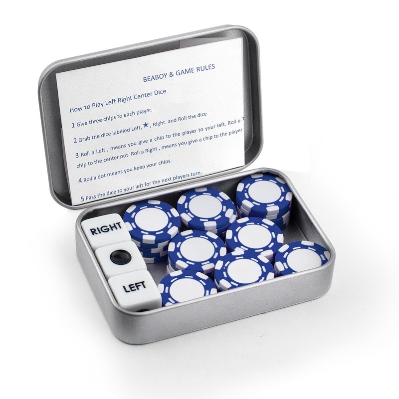 Left Right Center Dice Game Set with 3 Dices +