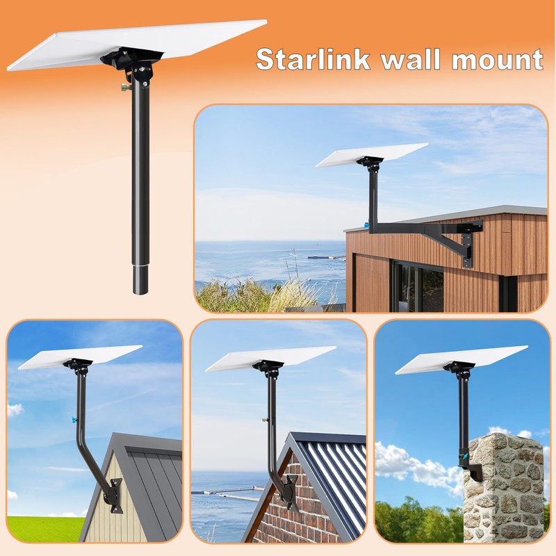 Adjustable Starlink Pipe Adapter - Gen 3 Mount Kit, Roof