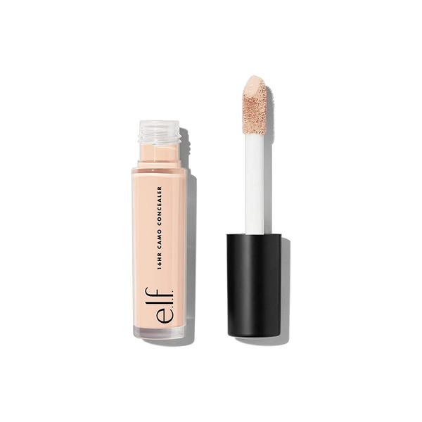 e.l.f., 16HR Camo Concealer, Full Coverage, Lightweight, Conceals, Corrects, Contours, Highlights, Light Peach, Dries Matte, 6 Shades + 27 Colors, Ideal for All Skin Types, 0.203 Fl Oz