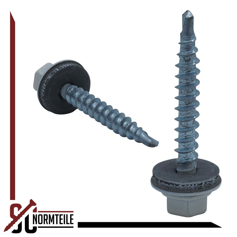 SC5164 Trapezoidal Sheet Metal Screws with EPDM Sealing Washer, 4.8