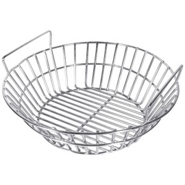 Charcoal Ash Basket for Large Big Green Egg, Kamado Classic, Pit Boss, Louisiana Grills, Primo Kamado and Large Grill Dome - Heavy Duty Stainless Steel