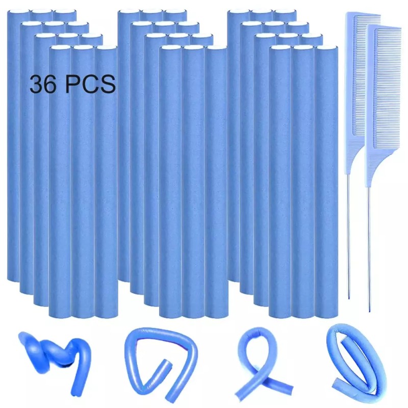 Flexi Rods 36 플렉시 로드 헤어 롤러 길고 짧은 트위스트를