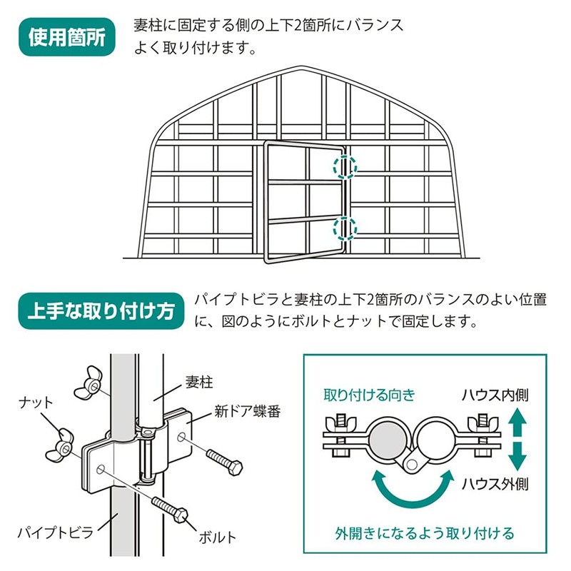 Watanabe Pipe Pipe for Pipe House Part, Door Hinge with