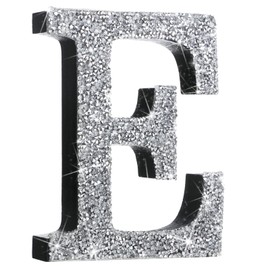 Qunclay 5.7 Inch Crystal Diamond Letters Shiny Letters Decor Hanging Letters with Screws and Hooks Rhinestone Diamond Decorations House Warming Gifts for Wall Bedroom Office Door(Letter E)