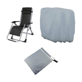 Folding Chair Covers | Folding Lounge Chairs Cover for Outside 2-Piece - with Storage Bag Weather-Resistant Protector for Backyard Camping Care Lounge Beach Poolside Lawn