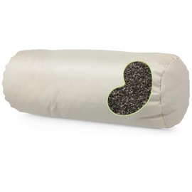 Bean Products WheatDreamz Neck Roll Pillow - Made in USA - Organic Cotton Zippered Shell with Organic Buckwheat - 4" x 12"
