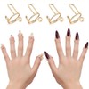 Poemtian 10PCS Nail Ring Manicure Tools Nail Art Ring DIY