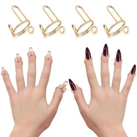 Poemtian 10PCS Nail Ring Manicure Tools Nail Art Ring DIY Manicure Jewelry Ring Decor Nail Art Accessories