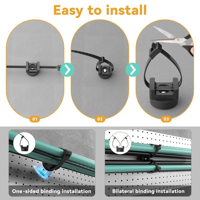 110 Pcs Magnetic Zip Tie Mount Base 26lbs Strong Magnetic