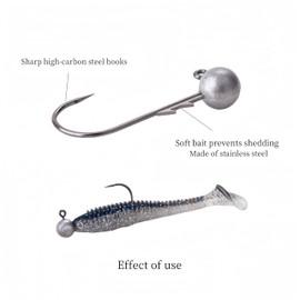 DAYUYUE Fishing Jig Heads Soft Lure Hooks 30pcs 3.5g 5g 7g 10g 14g Include Plastic Tackle Box Fishing for Freshwater Saltwater