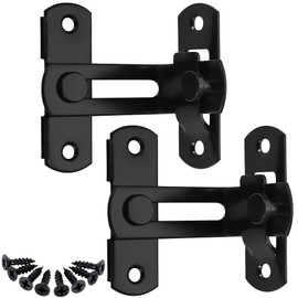 Cerradura de Puerta de Granero 2 Piezas, 90 Grados Pestillo Abatible para Puerta, Pestillo de Puerta de Ángulo Recto de Acero Inoxidable, Cerraduras y Cierres de Puerta Corrediza de Granero