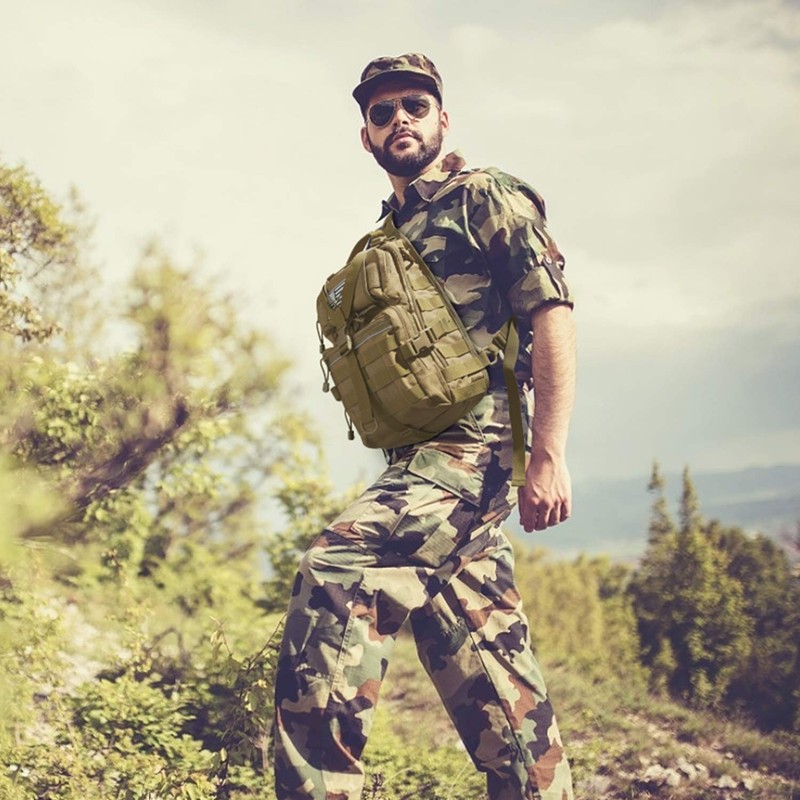 G4Free Tactical Sling Backpack Big Molle EDC Crossbody Bag Pack