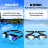 Polarised swimming goggles, adults, teenagers, anti-fog UV protection, waterproof, clear