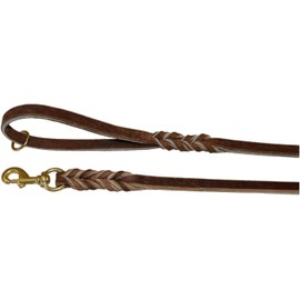 REDLINE K-9 Premium 1/2 inch Soft Leather Dog Leash, Used by Top Trainers Worldwide, Super Soft, Made in Our Amish Leather Shop (1/2-inch x 4-feet)
