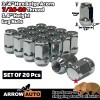 AW 20Pc Chrome 7/16-20 Bulge Acorn Lug Nuts For Chevy