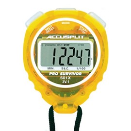 ACCUSPLIT Pro Survivor - A601X Stopwatch, Clock, Extra Large Display (Lemon)