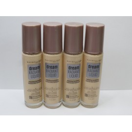 L'Oréal MAYBELLINE DREAM RADIANT LIQUID HYDRATING FOUNDATION #02 1 OZ (LOT OF 4)