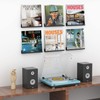 AITEE Vinyl Wall Mount: 6 Pack Black Acrylic Record Wall