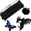 100pcs Black Pipe Cleaners Chenille Stems for DIY Art &