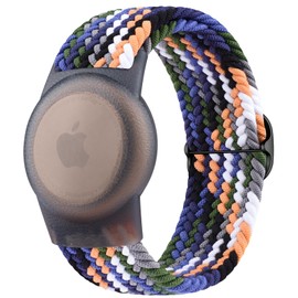 AirTag Case for Apple Air Tag Protective Cover for Kids Band Nylon Braided Bracelet Air Tag Bracelet GPS Tracker Holder Nylon Watch Band Lightweight Wristband Children Anti Lost