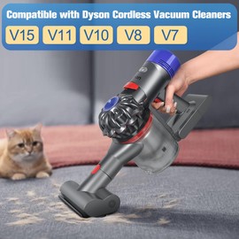 MoPei MOPEI Mini Turbinend1se Kompatibel mit Dyson V7 V8 V10 V11 V15 Staubsaugern zur Reinigung von Matratzen, Polsterm?beln und Treppen, Nickel