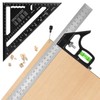 flintronic Carpenter's Square Set, Protractor Try Square 180 mm +