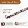 Pulsera De Terapia Cobre Puro Magnética Zircón Para Mujer Marrón