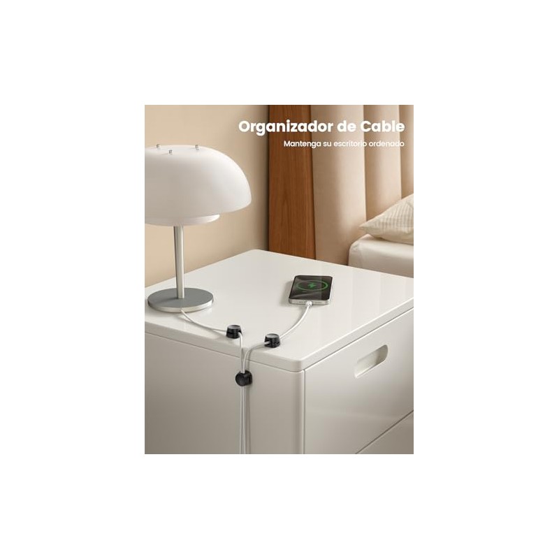 Lamicall 6 Piezas Organizador de Cables - Cerradura 1s Estirar