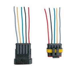 ZoneLiStore 5 Pin Way Waterproof Electrical Wire Connector Plug Automotive Wire Connectors Plug with Wire AWG Marine Pack of 5