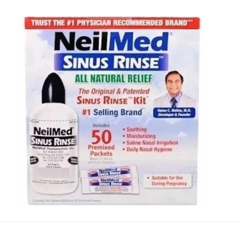 Neilmed Sinus Rinse 1 Botella 240ml + 50 Paquetes
