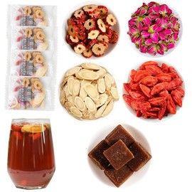 Huangqi Red Jujube Rose Tea Bags 150g Astragalus Root Dried jujube Double petal red rose Black Sugar Red goji berries Red Date Rose Combination Flower and Grass Tea