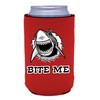 Bite Me Shark Collapsible Can Coolie (Red, 1)