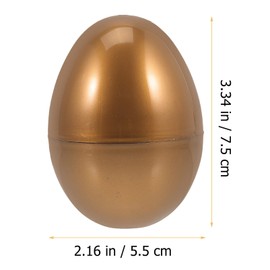HEMOTON 10pcs Golden Plastic Easter Eggs, 2.95 Fillable Easter Eggs Bulk, Easter Eggs Empty for Easter Egg Hunt 5.5x7.5cm