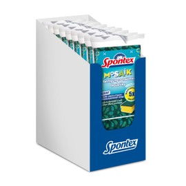 Spontex Cleaning Sponge Mosaic Scouring Pad with Anti-Lint Technology and Practical Grip Strip, Colour Not Selectable, 9 x 3 Pieces