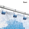Sunlit Ombre Blue Decorative Shower Curtain Hooks, Blue Navy Shower