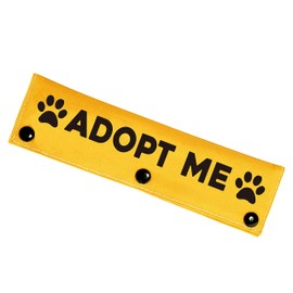 YROVWENQ Adopt Me Funny Dog Leash Yellow Dog Leash Wrap Alert Hanging ID Patch Tag Pet Birthday Gift