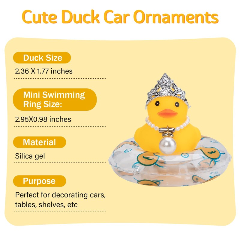 wonuu Car Duck Rubber Duck Car Ornaments Duck Car Dashboard