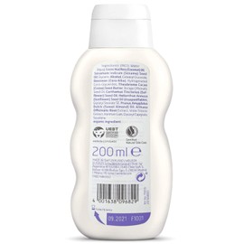 WELEDA Baby Derma Weiße Malve Pflegelotion, Naturkosmetik Feuchtigkeitspflege Bodylotion zur Beruhigung hochsensibler, neurodermitischer und trockener Haut, Lotion zur intensiven Pflege (1 x 200 ml)