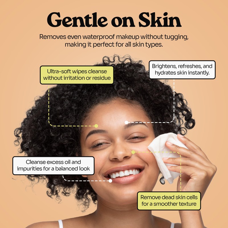 Pink Sky Makeup Remover Wipe for Face - Ultra Soft,