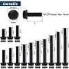 4 Sets M12-1.75 x 80mm Flange Hex Bolt with Flange