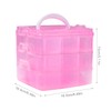 SacJkt Craft Storage Box, Compartments Divider Organizer, 3 Layers 18