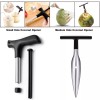 CJFocus Coconut Opener Tool Set, Safe & Easy to Open