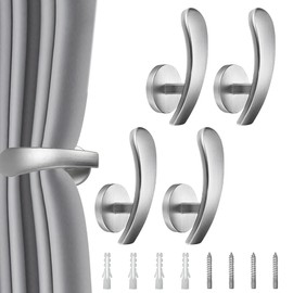 GIRAFEDA Aluminum Alloy Curtain Hooks Decorative Wall Mounted Window Curtain